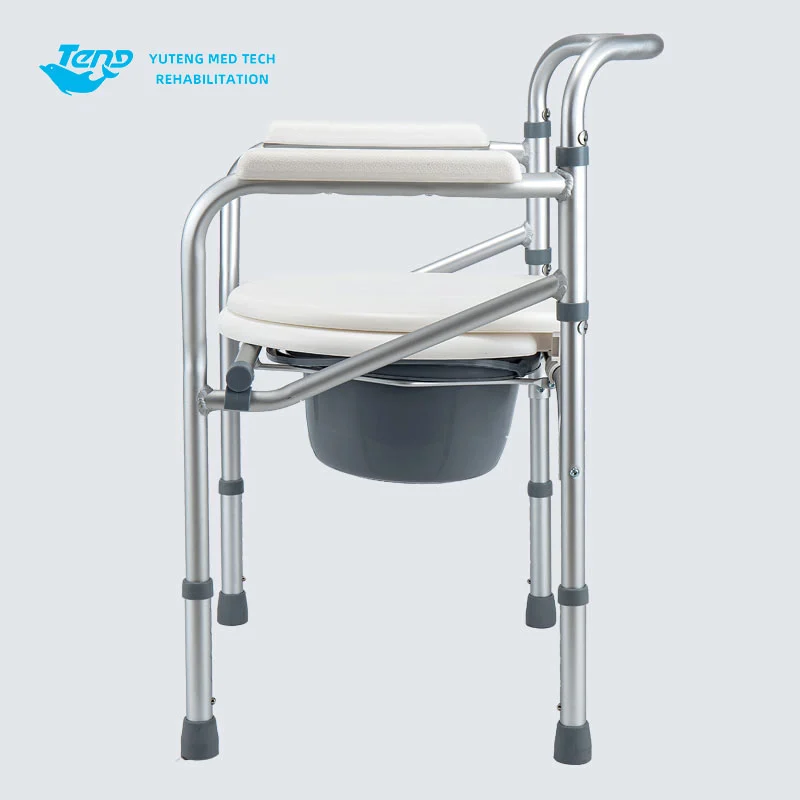 Chaise de commode en aluminium âgé
