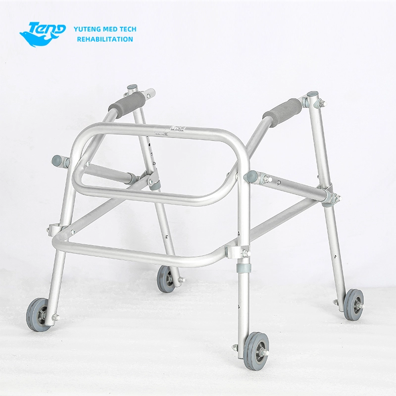 Walker en alliage en aluminium à quatre roues