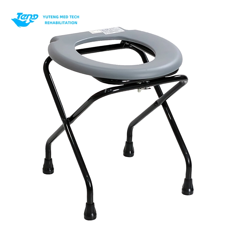 Chaise de toilette pliante en acier portable