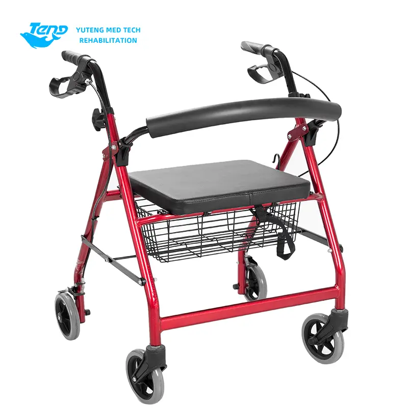 Rollator de marcheur en acier avec siège